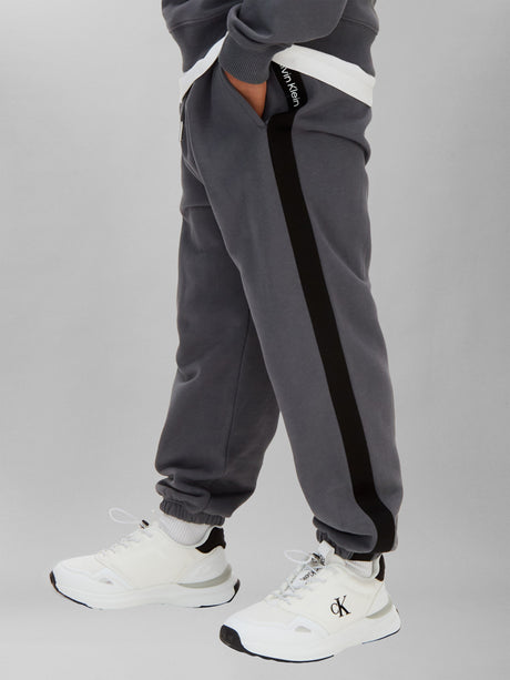 Calvin Klein Boys Half Zip Tape Tracksuit in Grey