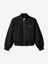 Calvin Klein Boys Quilted Bomber Jacket in Black