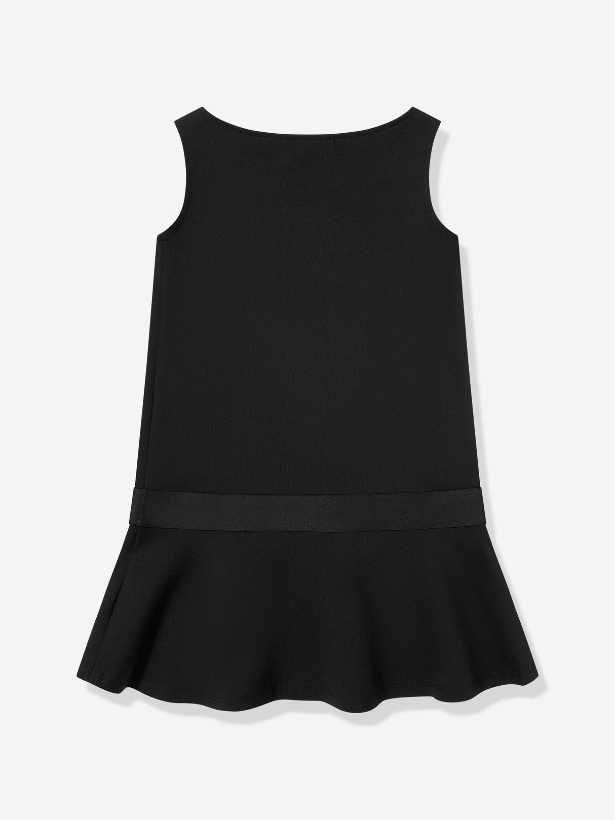 Calvin Klein Girls Logo Tape Punto Dress in Black
