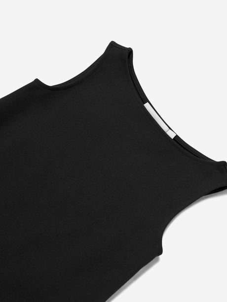 Calvin Klein Girls Logo Tape Punto Dress in Black