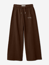 Calvin Klein Girls Signature Wide Leg Joggers in Brown