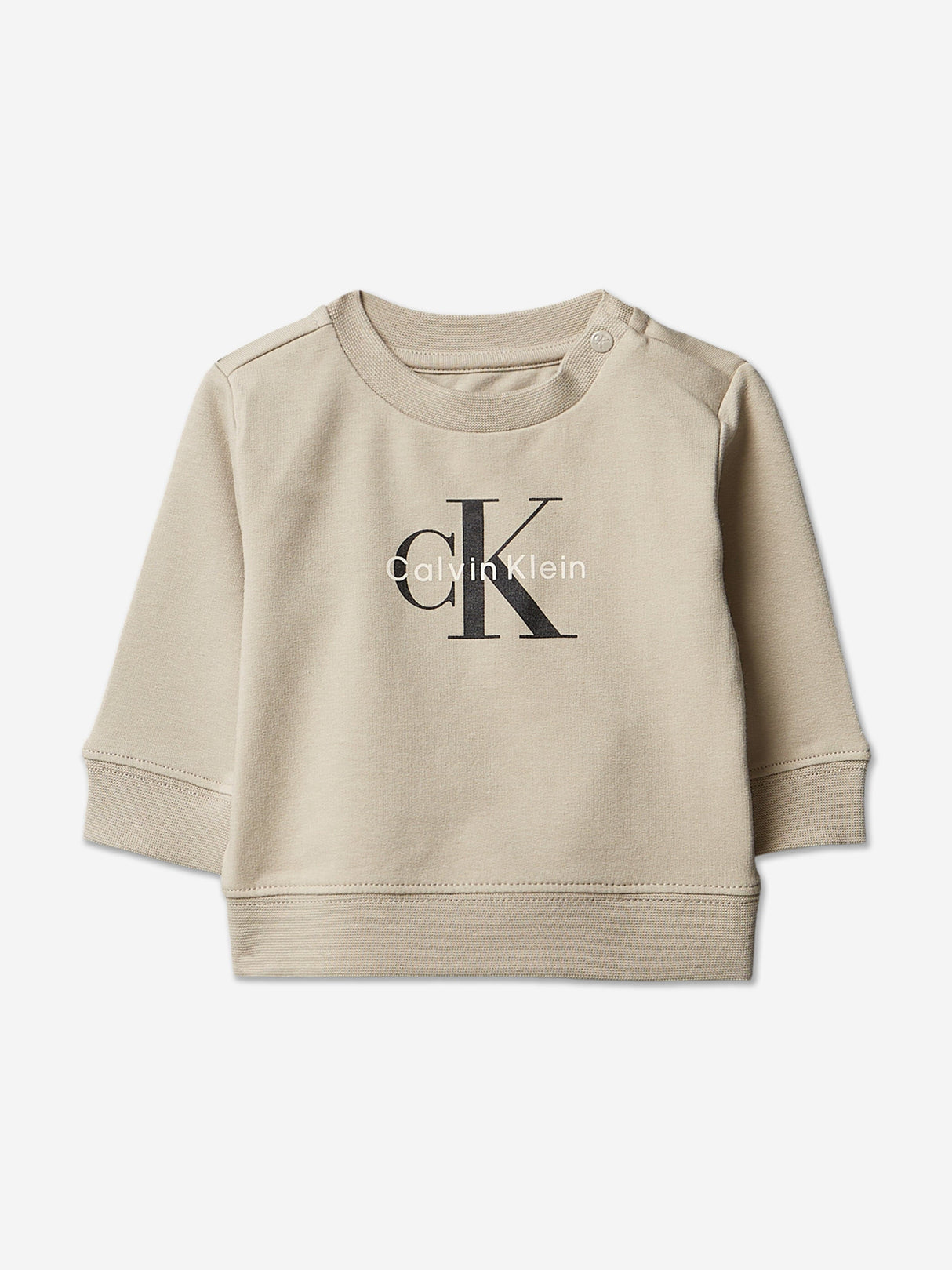 Calvin Klein Baby Monogram Tracksuit Gift Set in Beige