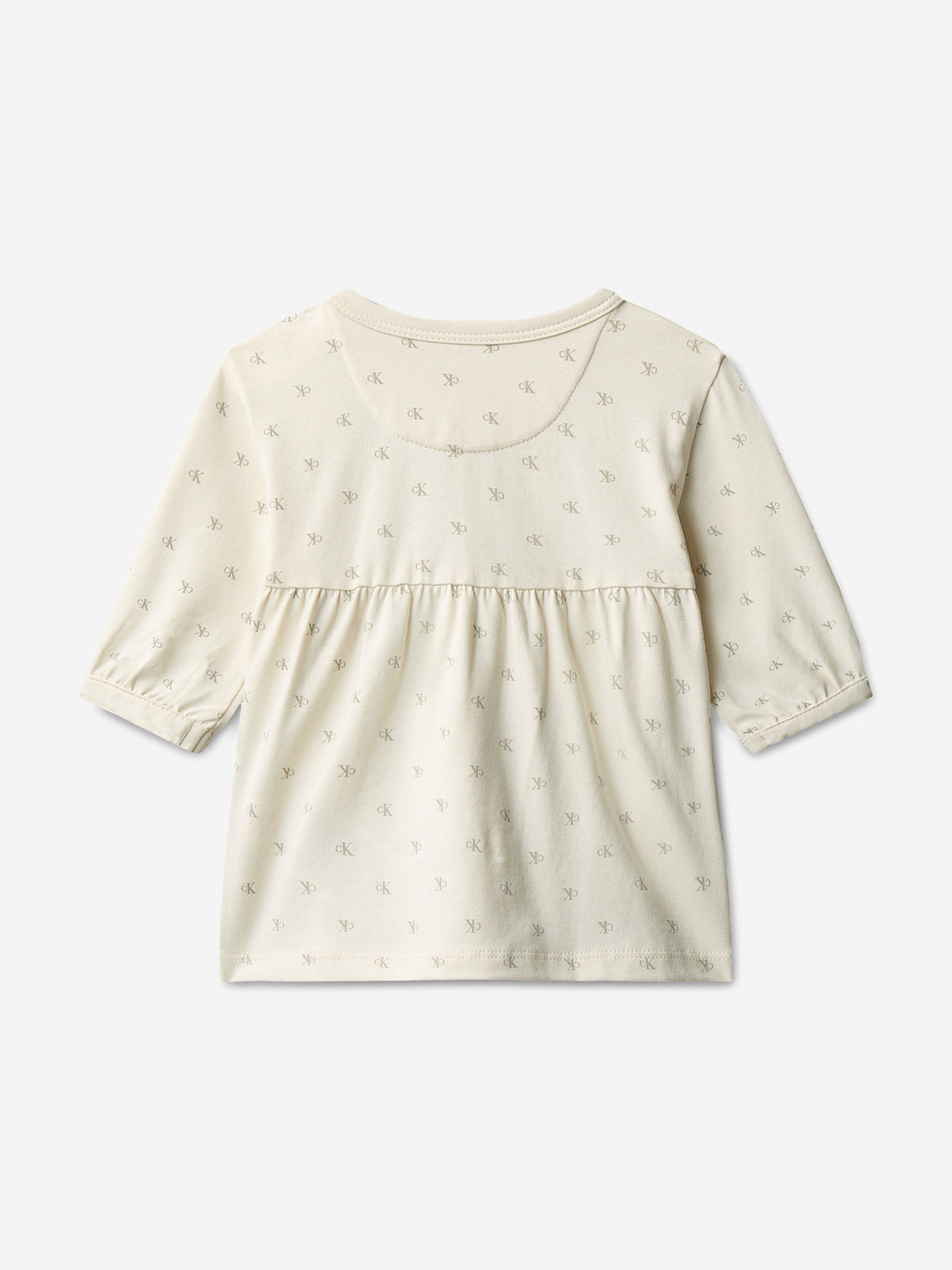 Calvin Klein Baby Girls CK AOP Dress in Ivory