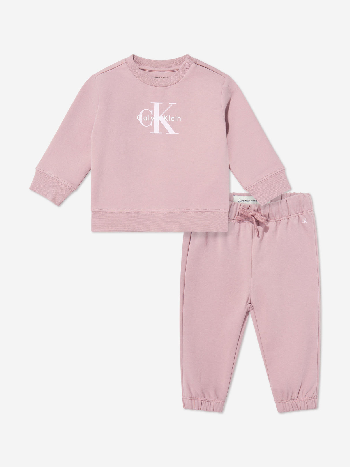 Calvin Klein Baby Girls Monogram Tracksuit in Pink