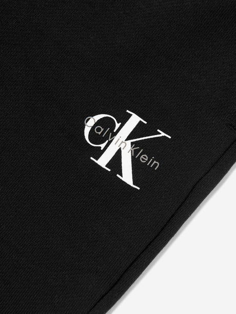 Calvin Klein Kids Monogram Relaxed Shorts in Black