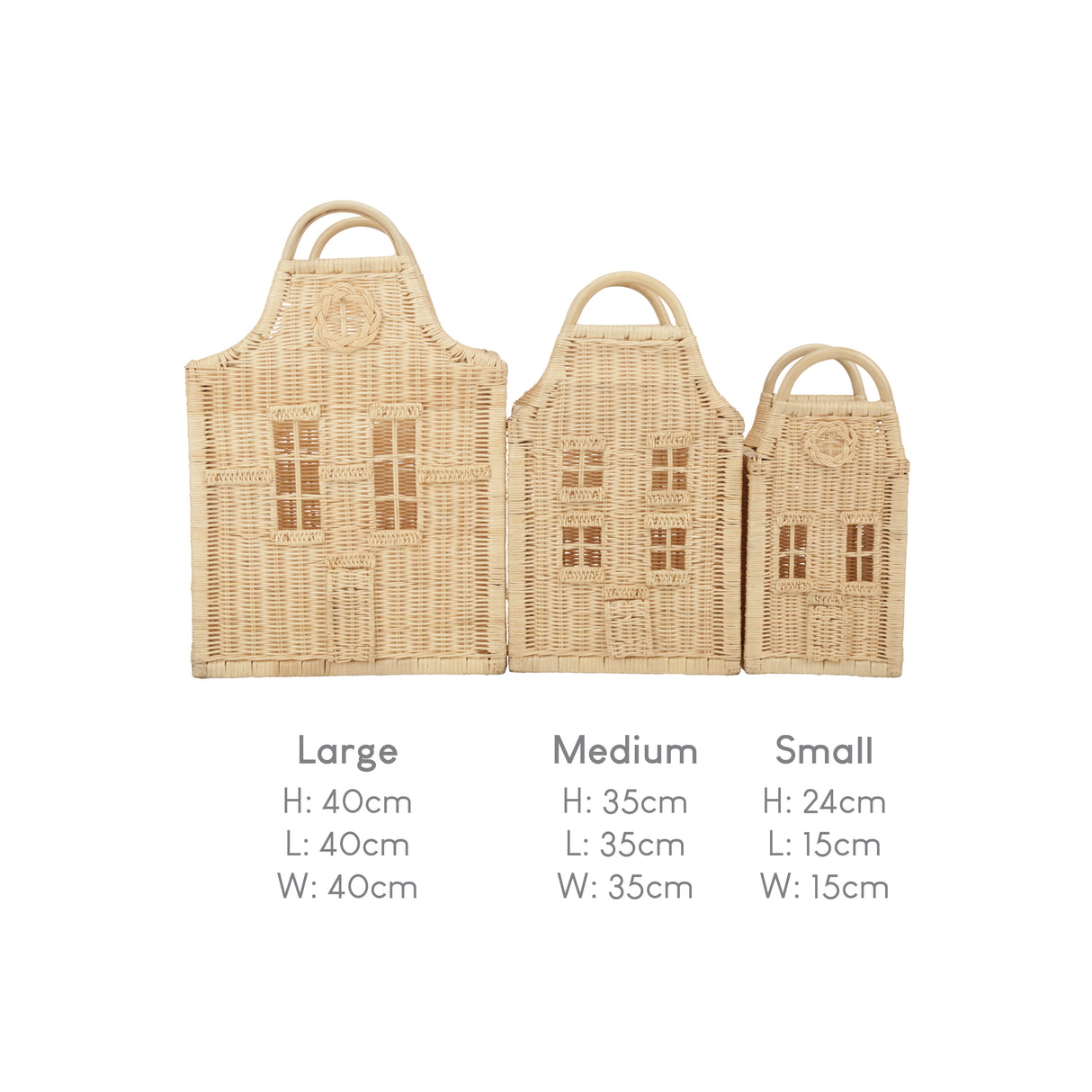 CuddleCo Dutch House Storage Baskets - Set of 3