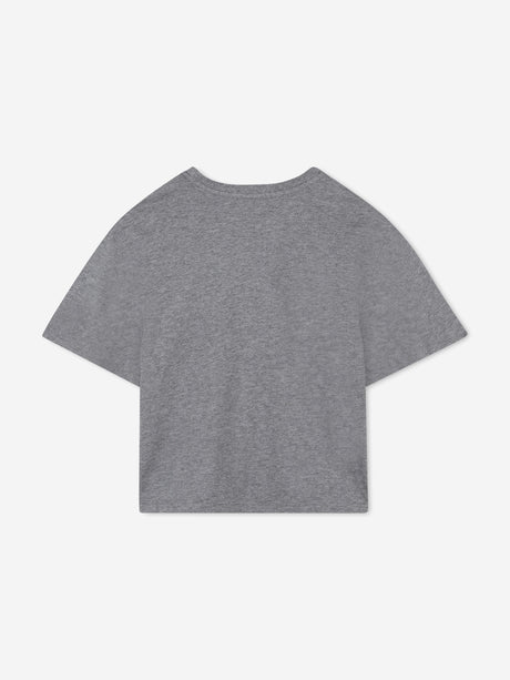 Chloé Girls Applique Logo T-Shirt in Grey