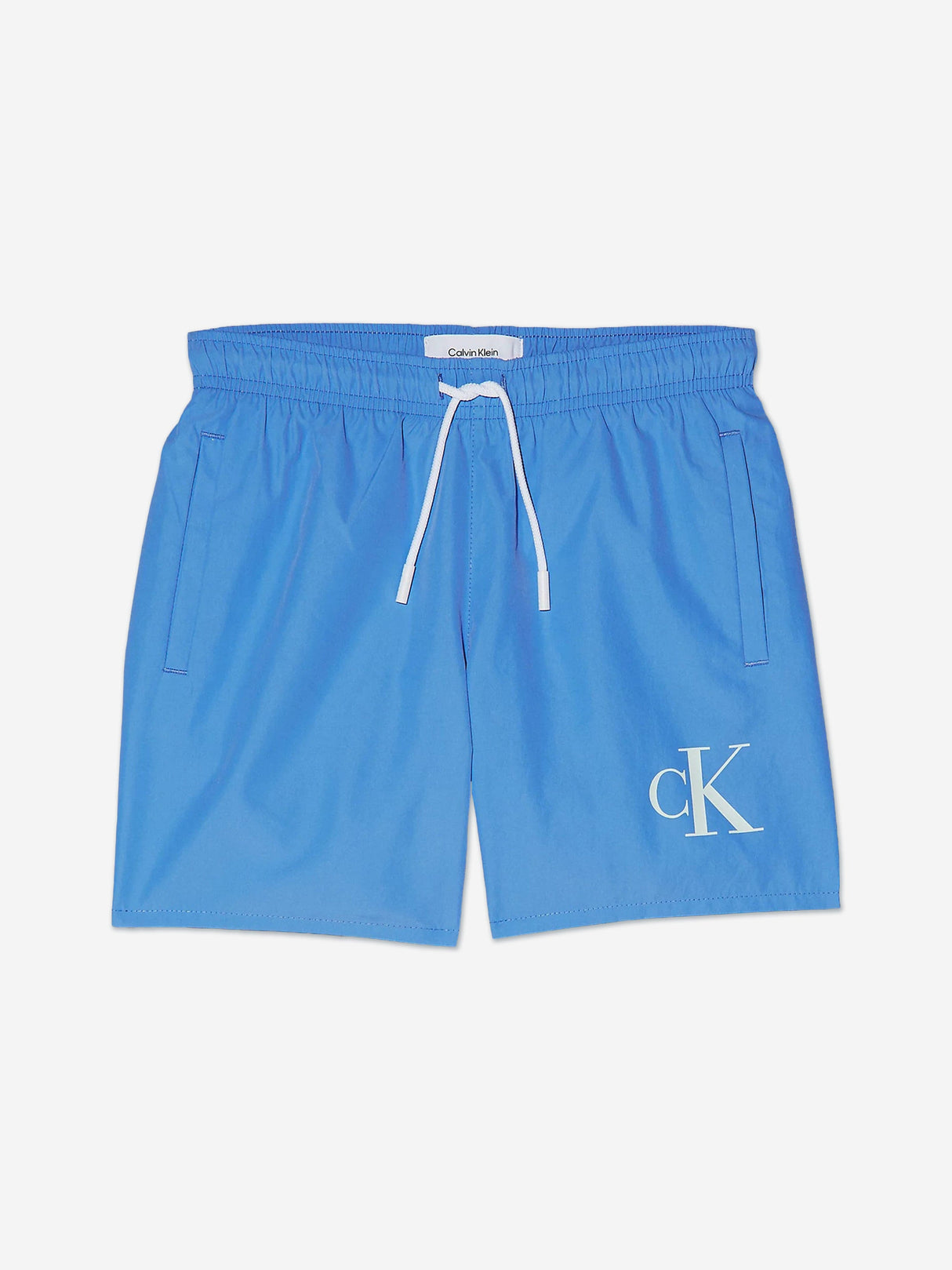 Calvin Klein Boys Logo Swim Shorts in Blue