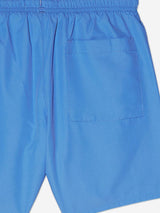Calvin Klein Boys Logo Swim Shorts in Blue