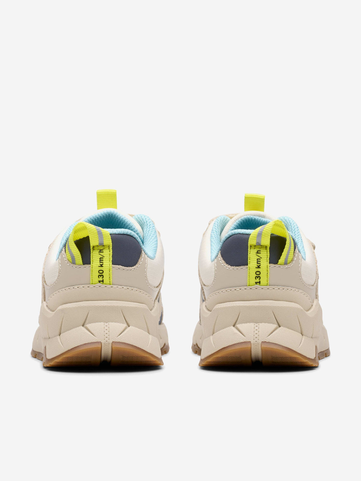 Clarks Boys Selva Hero Trainers in Ivory (Wide Fit)