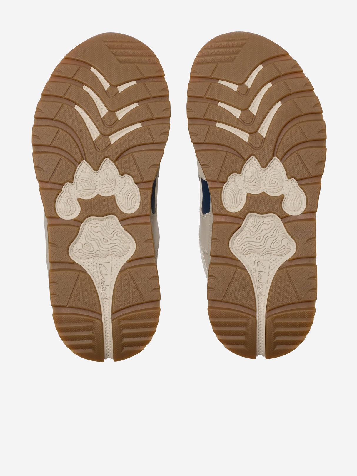 Clarks Boys Selva Hero Trainers in Ivory (Wide Fit)