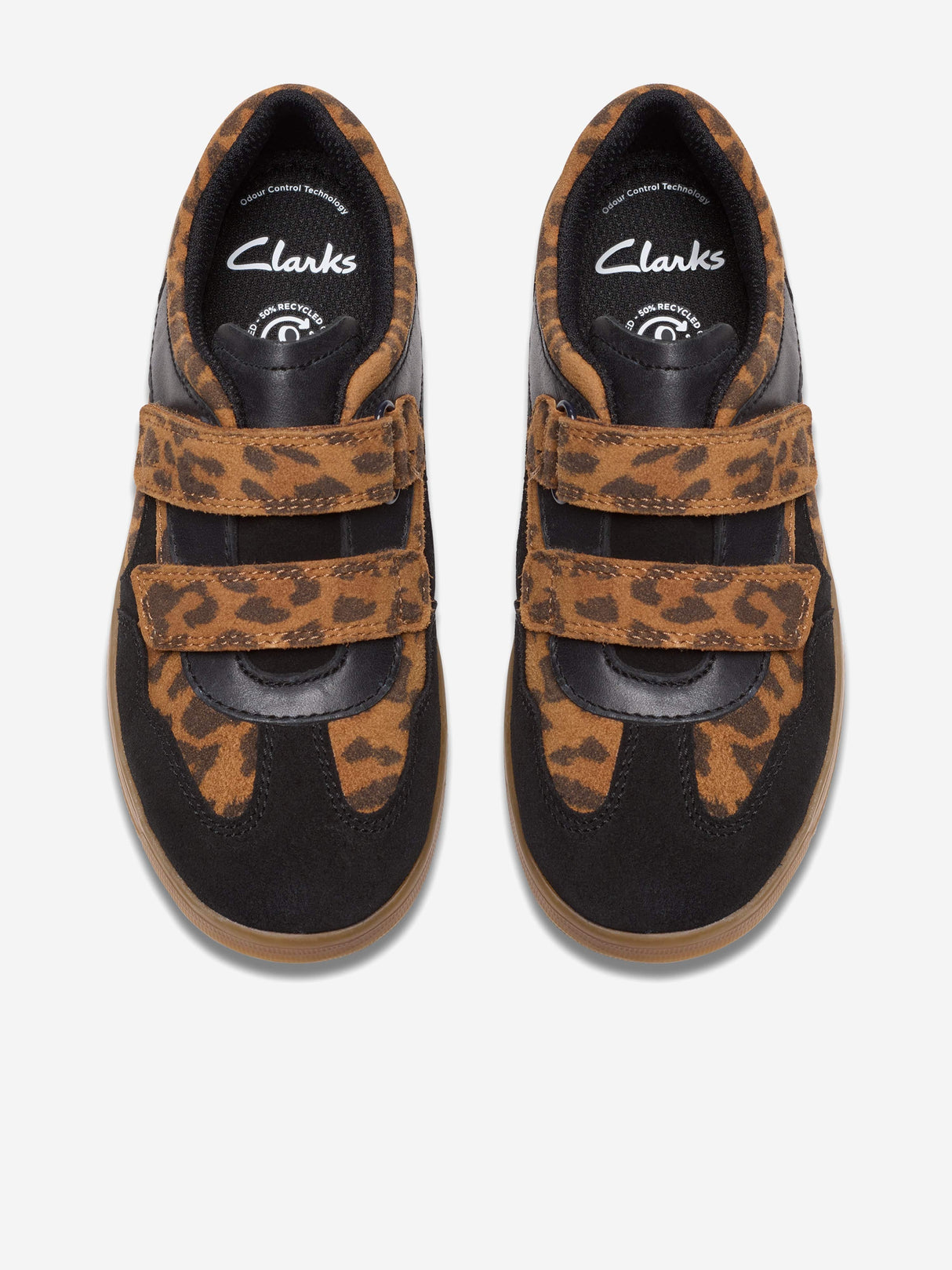 Clarks Girls Disco Vibe Trainers in Brown (Wide Fit)