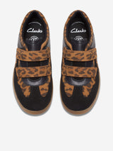 Clarks Girls Disco Vibe Trainers in Brown (Wide Fit)