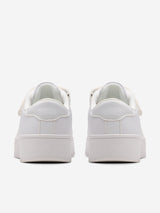 Clarks Kids Barley Step Trainers in White (Wide Fit)