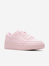 Clarks Girls Barley Step Trainers in Pink (Wide Fit)