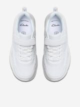 Clarks Kids Crafton Move Trainers in White (Wide Fit)