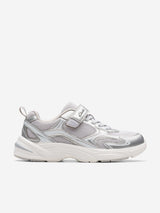 Clarks Girls Crafton Move Trainers in Silver (Wide Fit)
