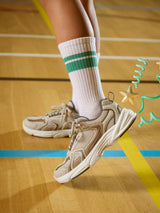 Clarks Kids Crafton Move Trainers in Beige (Wide Fit)