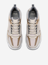 Clarks Kids Crafton Move Trainers in Beige (Wide Fit)