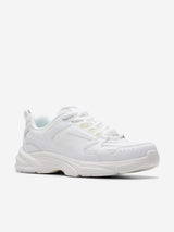 Clarks Kids Crafton Move Trainers in White (Wide Fit)