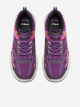 Clarks Girls Crafton Move Trainers in Purple (Wide Fit)