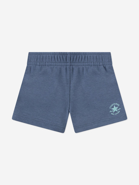 Converse Girls Boxy T-Shirt and Shorts Set in Blue