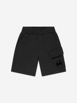 C.P. Company Boys Lens Pocket Shorts in Black