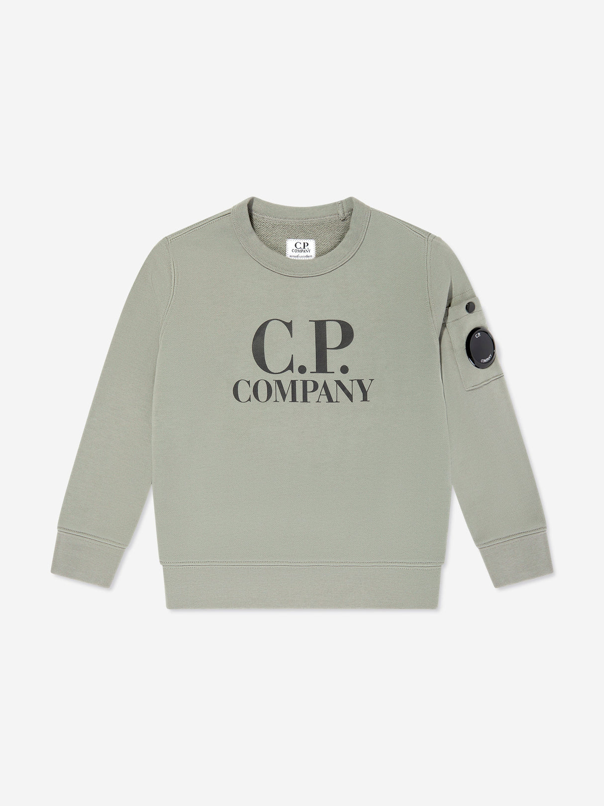 C.P. Company Boys Logo Sweatshirt in Green
