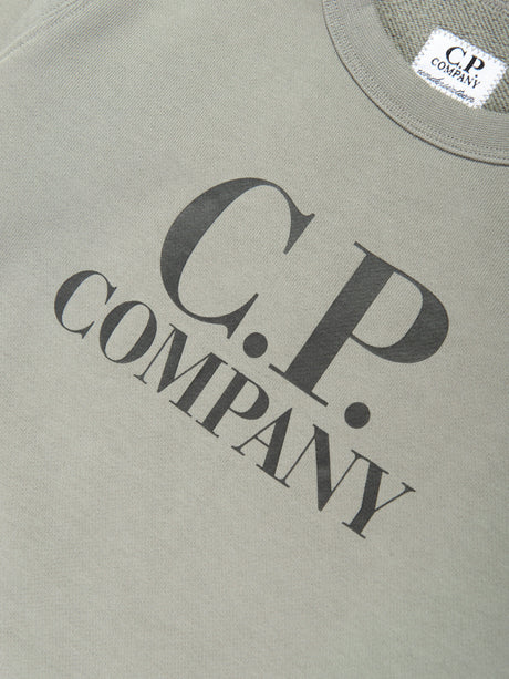 C.P. Company Boys Logo Sweatshirt in Green