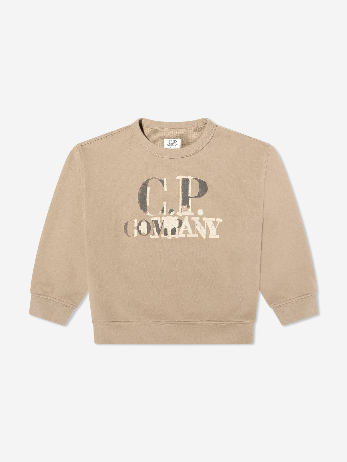 C.P. Company Boys Logo Tracksuit in Beige