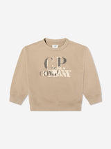 C.P. Company Boys Logo Tracksuit in Beige