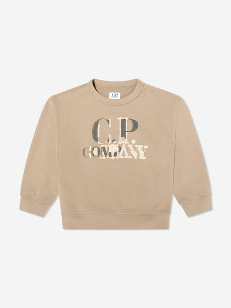 C.P. Company Boys Logo Tracksuit in Beige