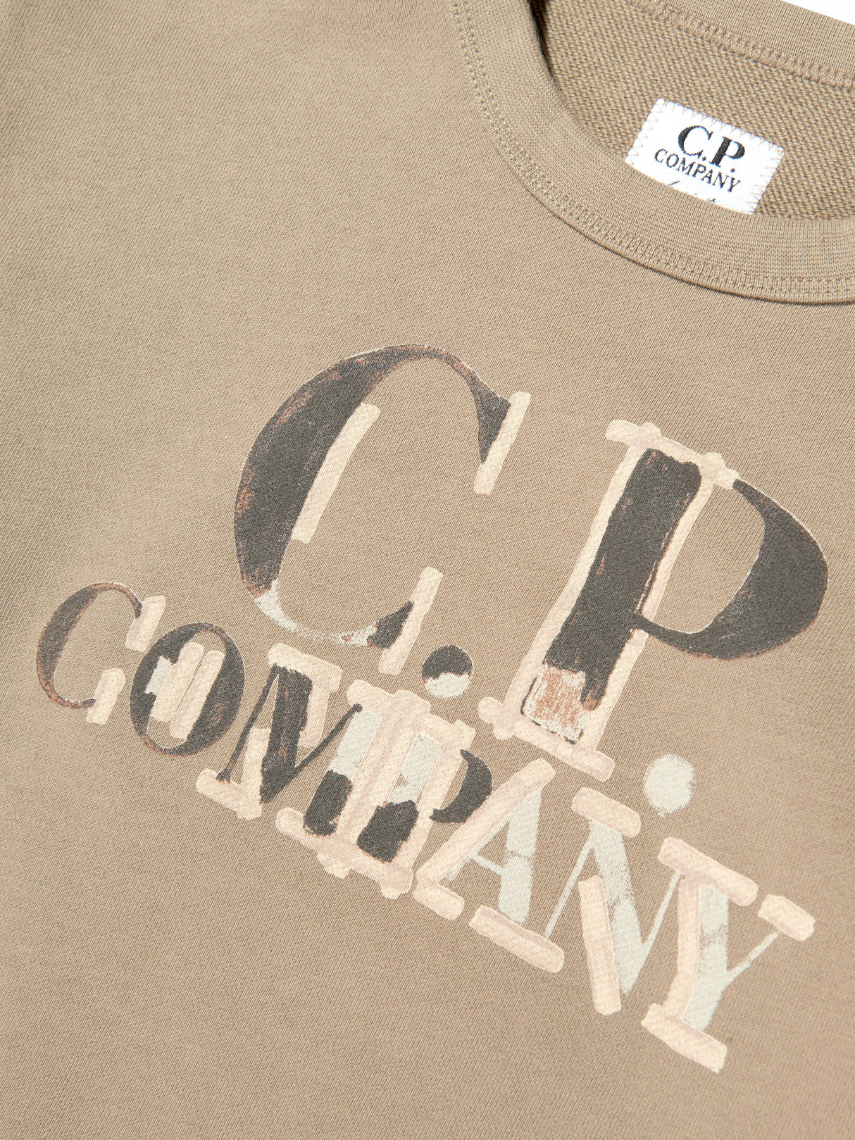 C.P. Company Boys Logo Tracksuit in Beige