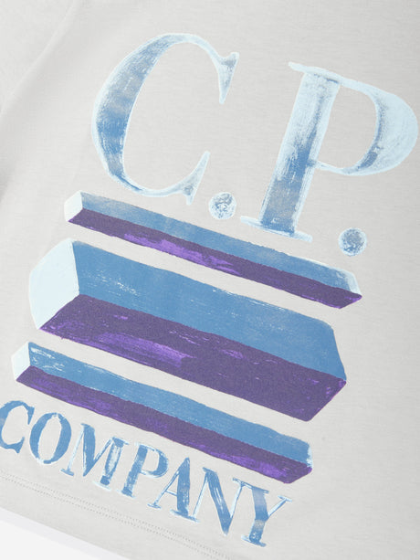 C.P. Company Boys Logo T-Shirt in Grey