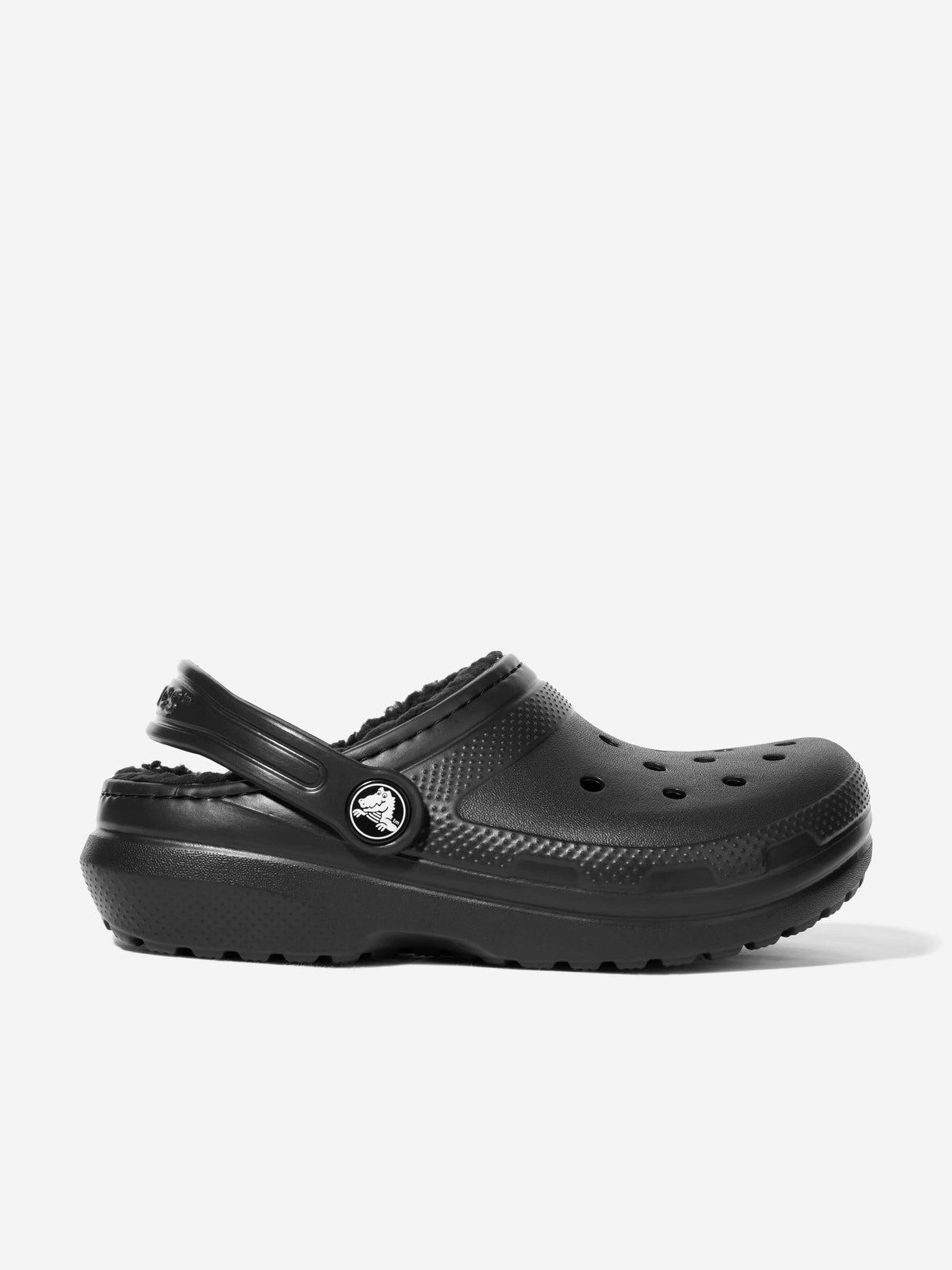 Crocs Kids Classic Lined Clog in Black