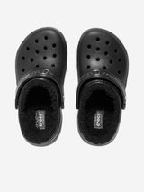 Crocs Kids Classic Lined Clog in Black