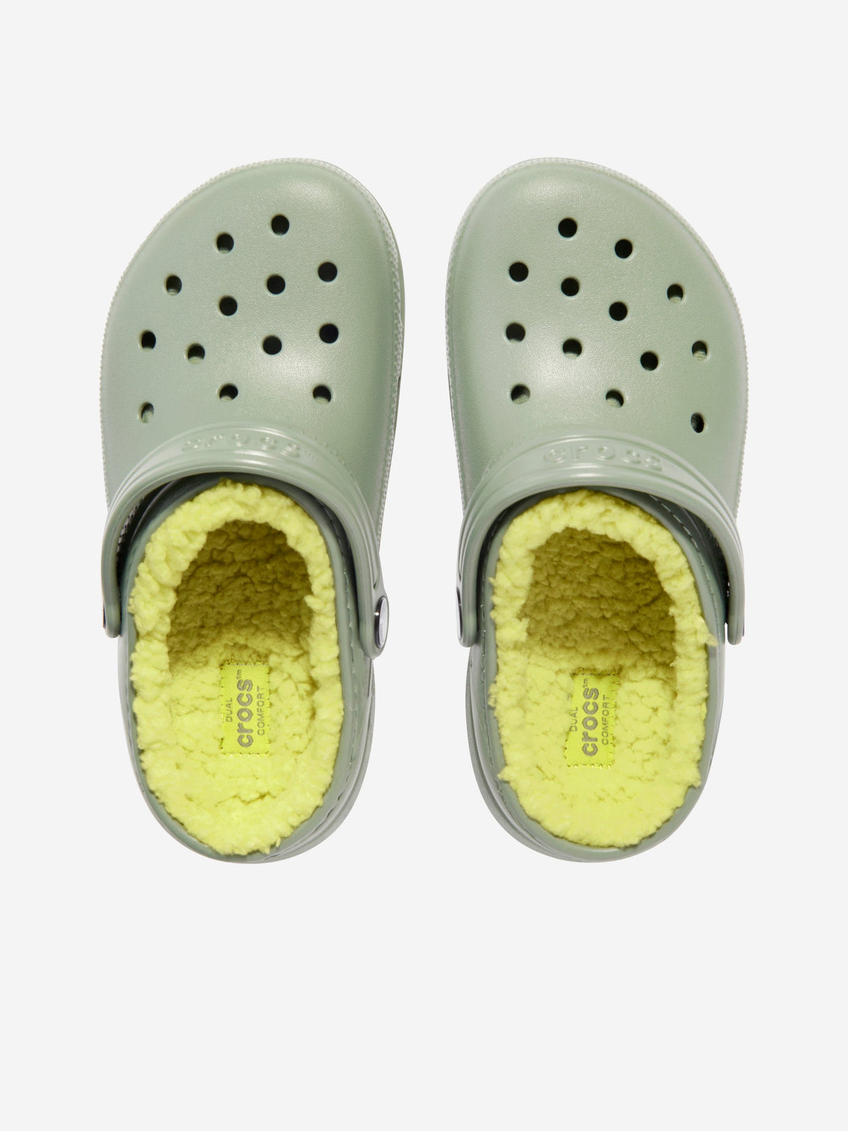 Crocs Kids Classic Lined Clog in Green