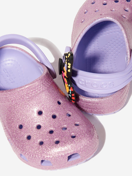 Crocs Girls Classic IAM Butterfly Clog in Purple