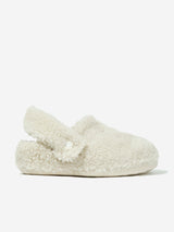 Crocs Kids Classic Cozzzy Slipper in Ivory