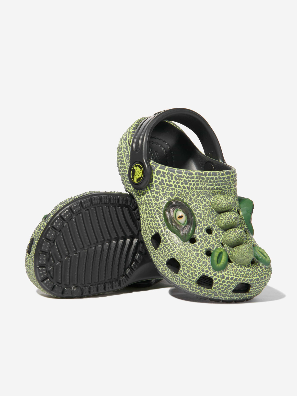 Crocs Boys Classic IAM Scary Dino Clog in Green