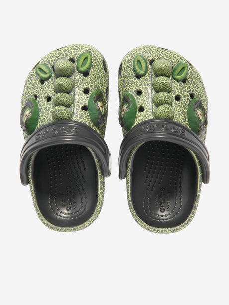 Crocs Boys Classic IAM Scary Dino Clog in Green