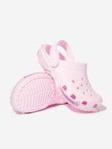 Crocs Girls Classic Star Sparkle Clog in Pink