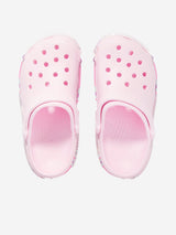 Crocs Girls Classic Star Sparkle Clog in Pink