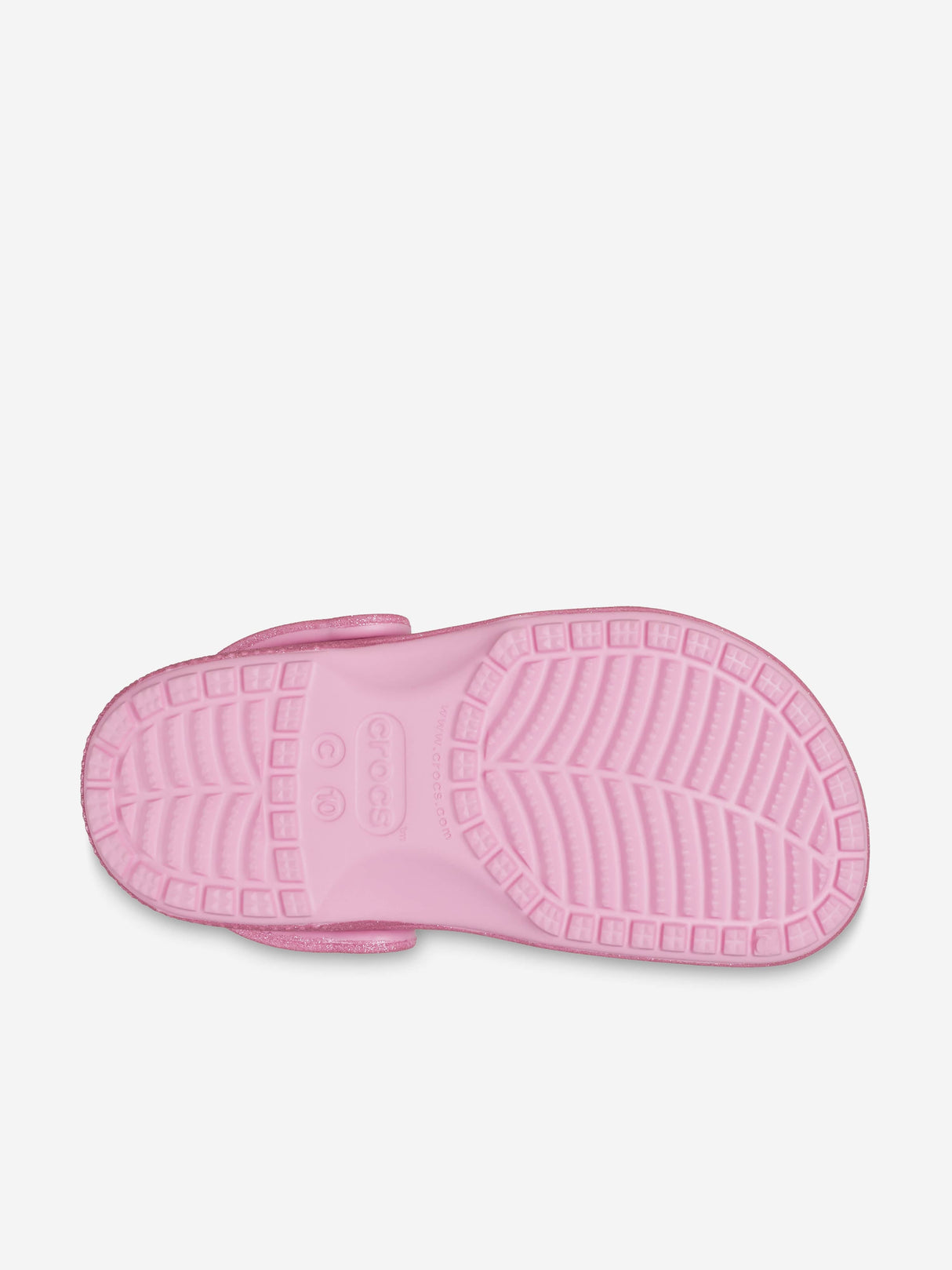 Crocs Girls Classic Glitter Clog in Pink