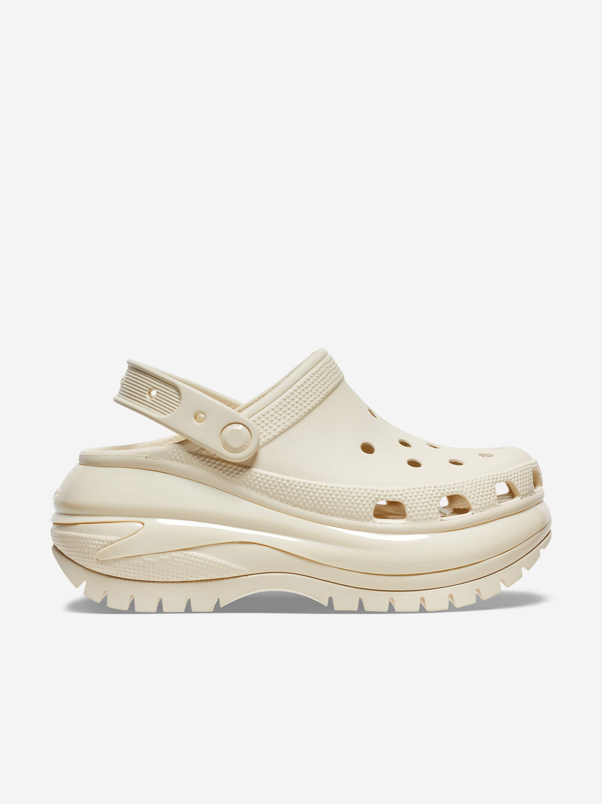 Crocs Kids Mega Crush Clog in Ivory