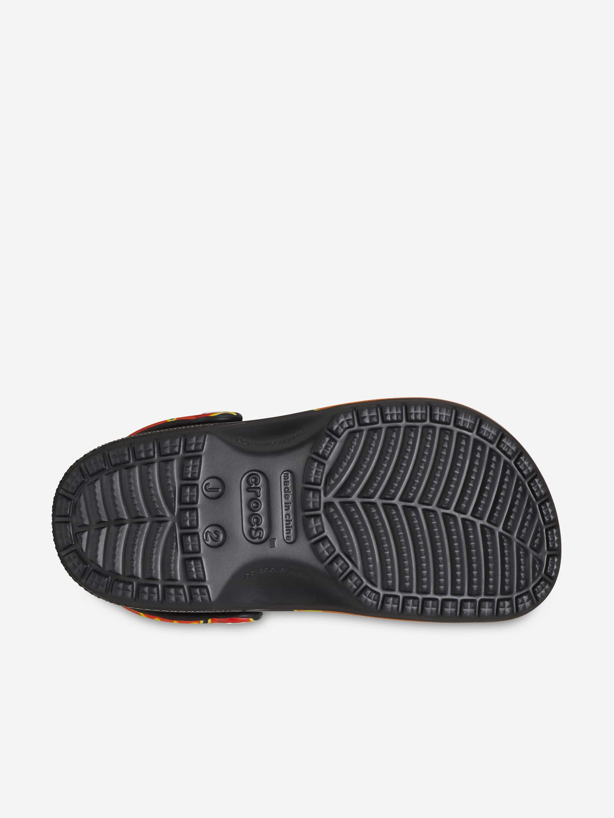 Crocs Boys Classic Flames Clog in Black