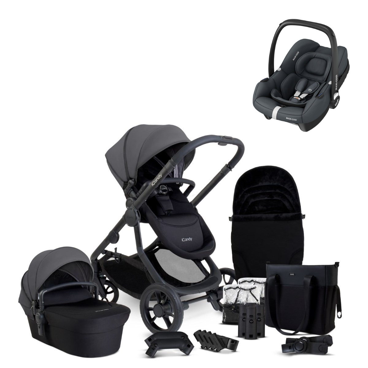iCandy Orange 4 Complete Bundle with Maxi Cosi Cabriofix - Fossil