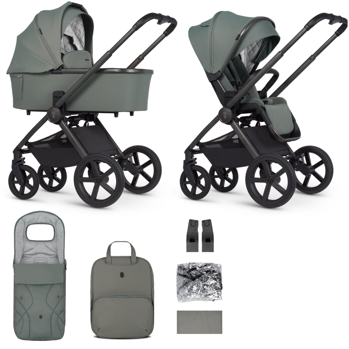 Venicci Upline 2 Pram & Pushchair, Aloe
