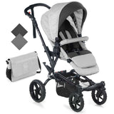 Jané Crosswalk-R All-Terrain Travel System with Carrycot & Koos iSize R1, Tech Mouse / Black Grey