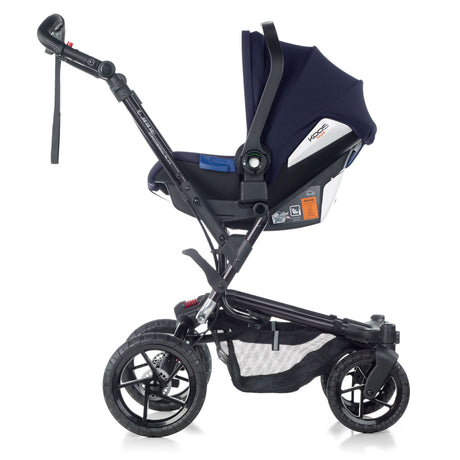 Jané Crosswalk-R All-Terrain Travel System with Carrycot & Koos iSize R1, Tech Mouse / Black Grey